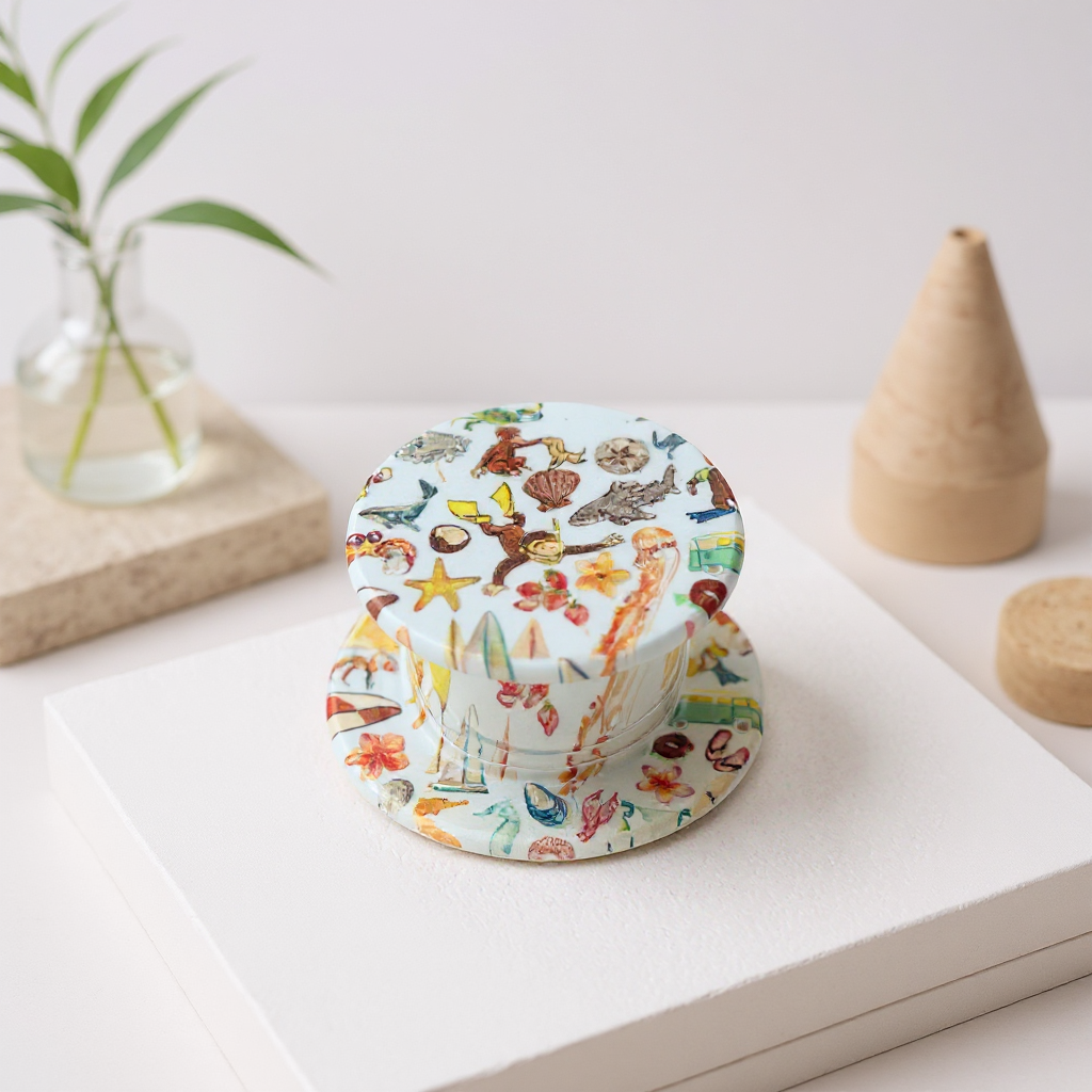 Curious George Colorful Beach MagSafe Phone Stand