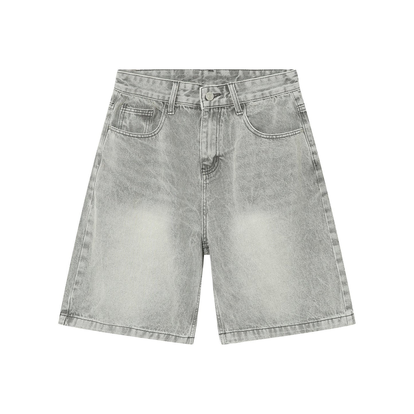 Baggy Denim Jort Stonegrey