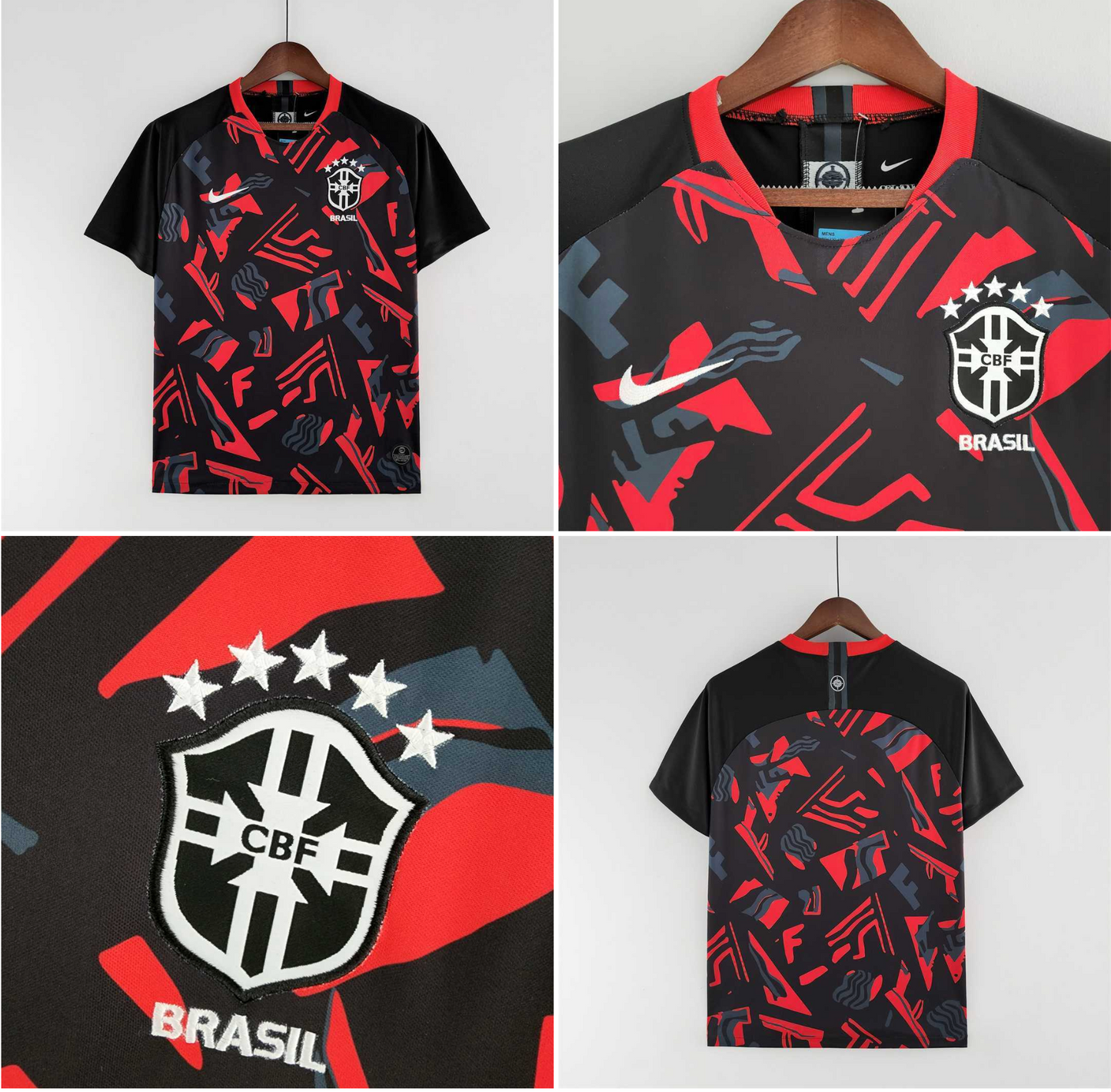 2022 Brazil training suit red black