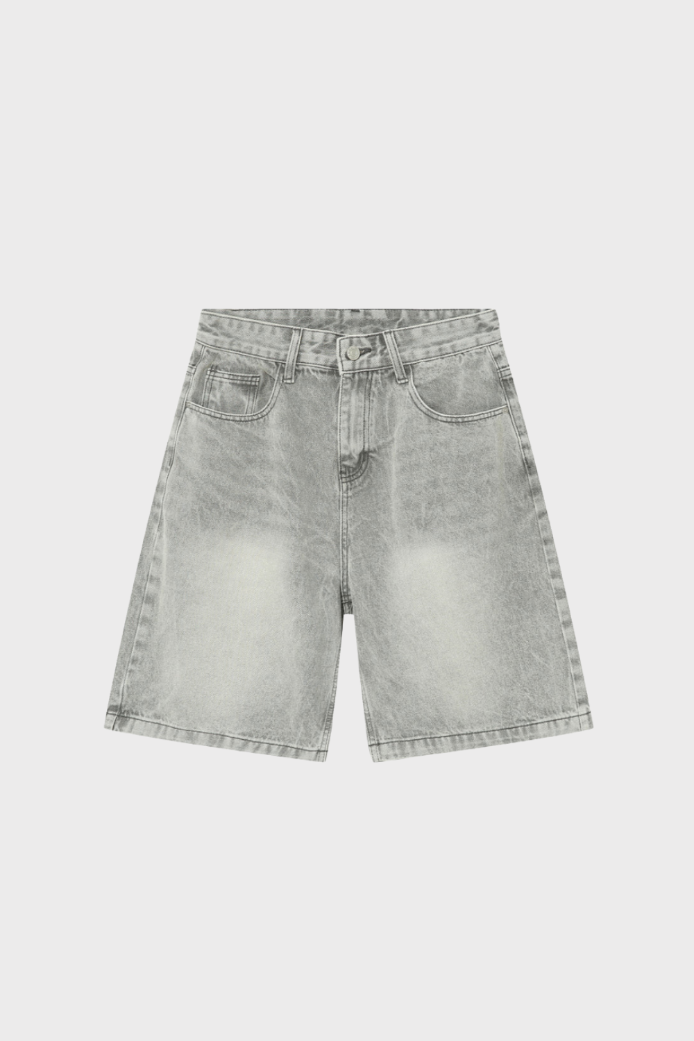 Baggy Denim Jort Stonegrey