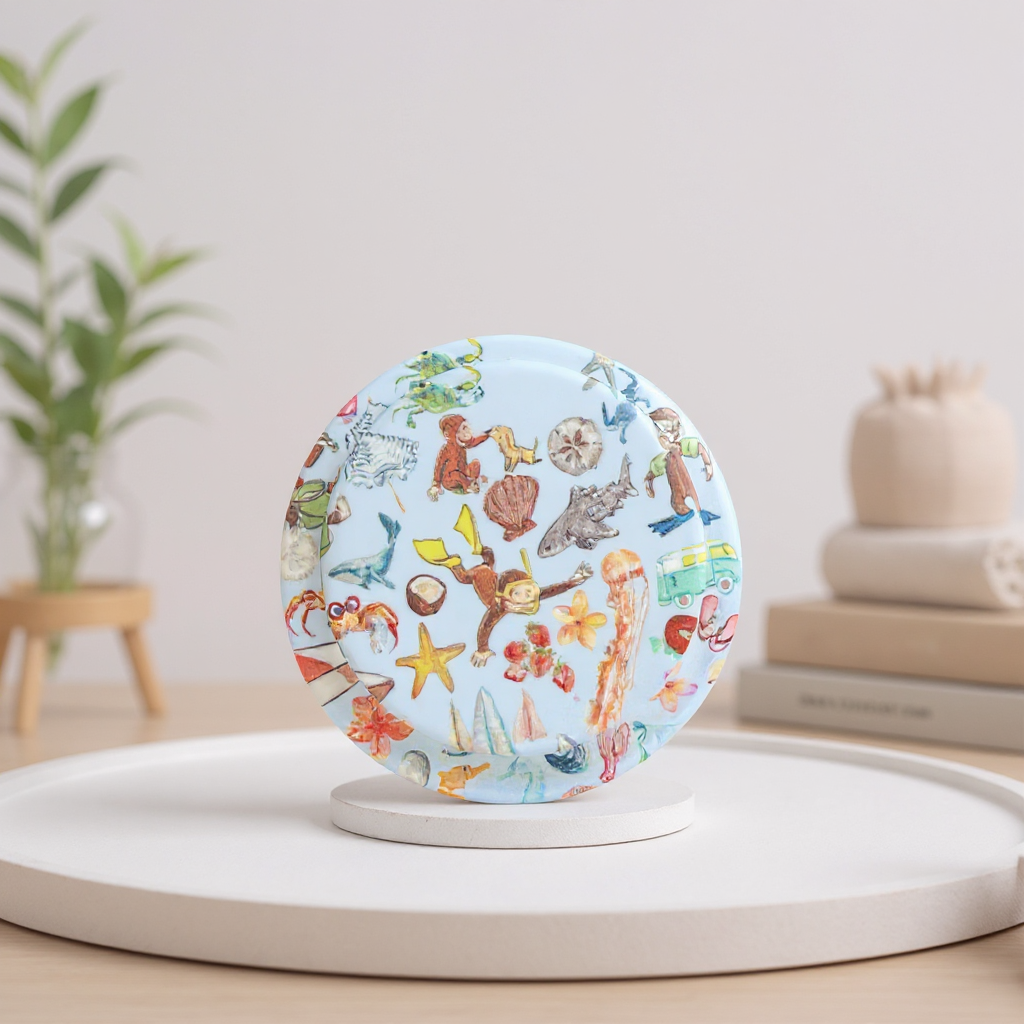 Curious George Colorful Beach MagSafe Phone Stand