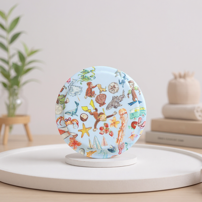 Curious George Colorful Beach MagSafe Phone Stand