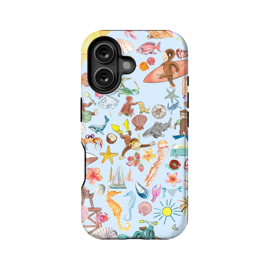 Curious George Colorful Beach Phone Case