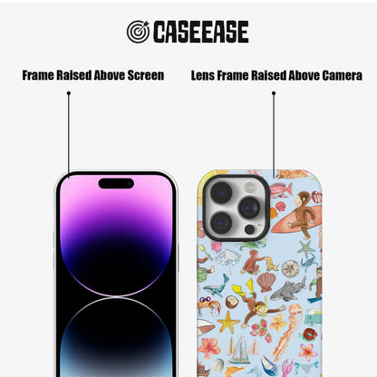 Curious George Colorful Beach Phone Case