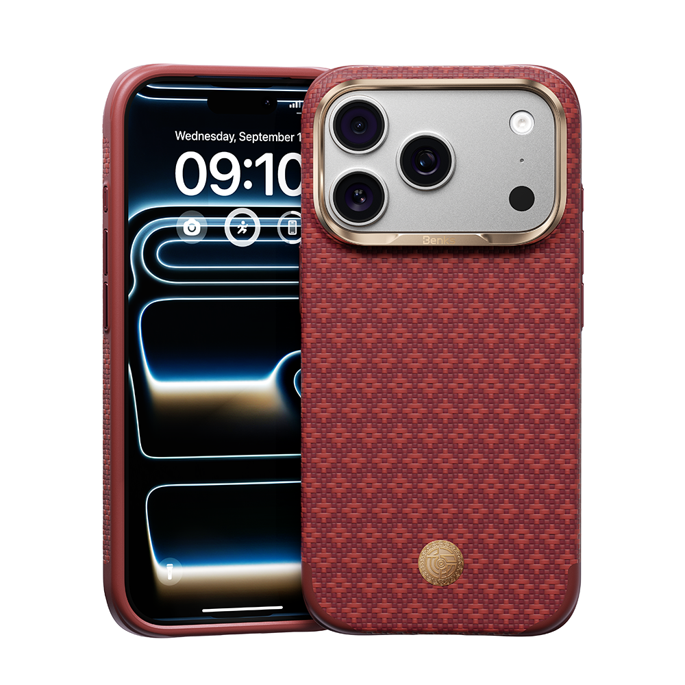 ArmorEdge Case built with Kevlar® for iPhone 17 Pro Max-Savvy Red