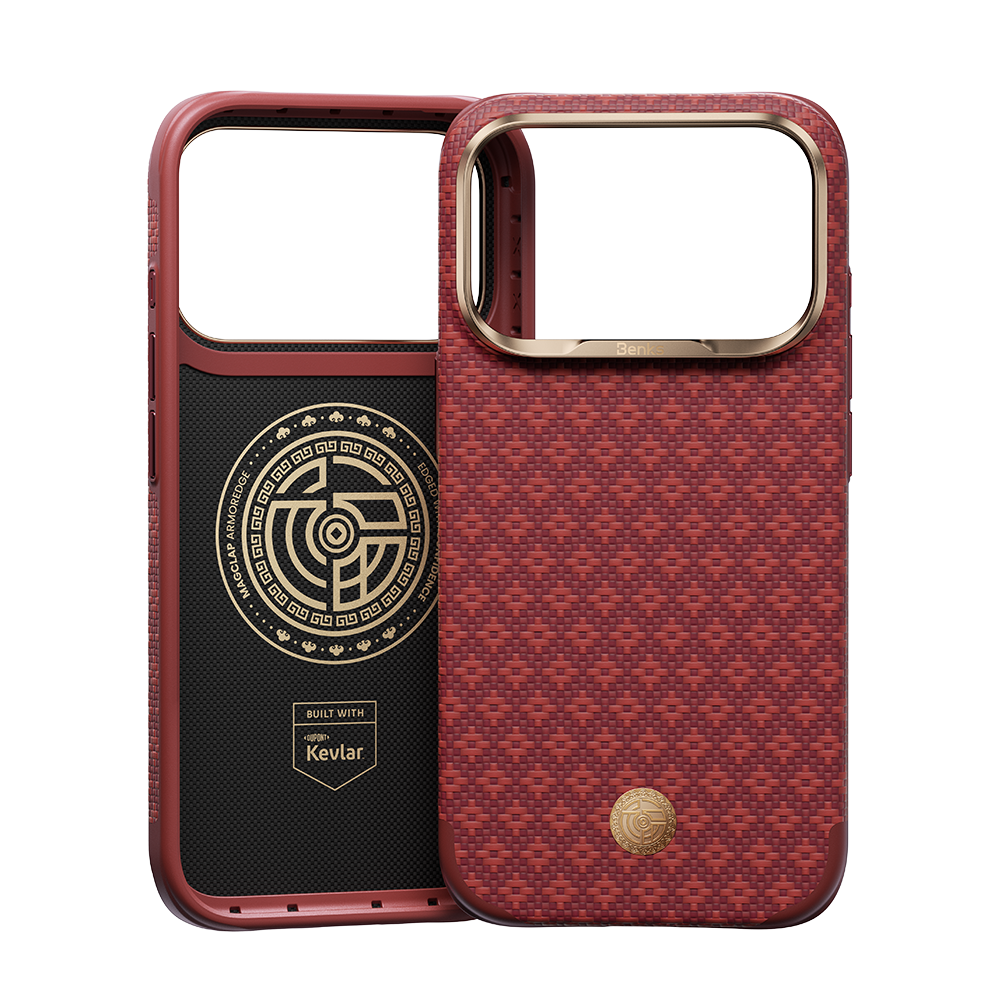ArmorEdge Case built with Kevlar® for iPhone 17 Pro Max-Savvy Red