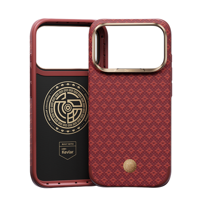 ArmorEdge Case built with Kevlar® for iPhone 17 Pro Max-Savvy Red