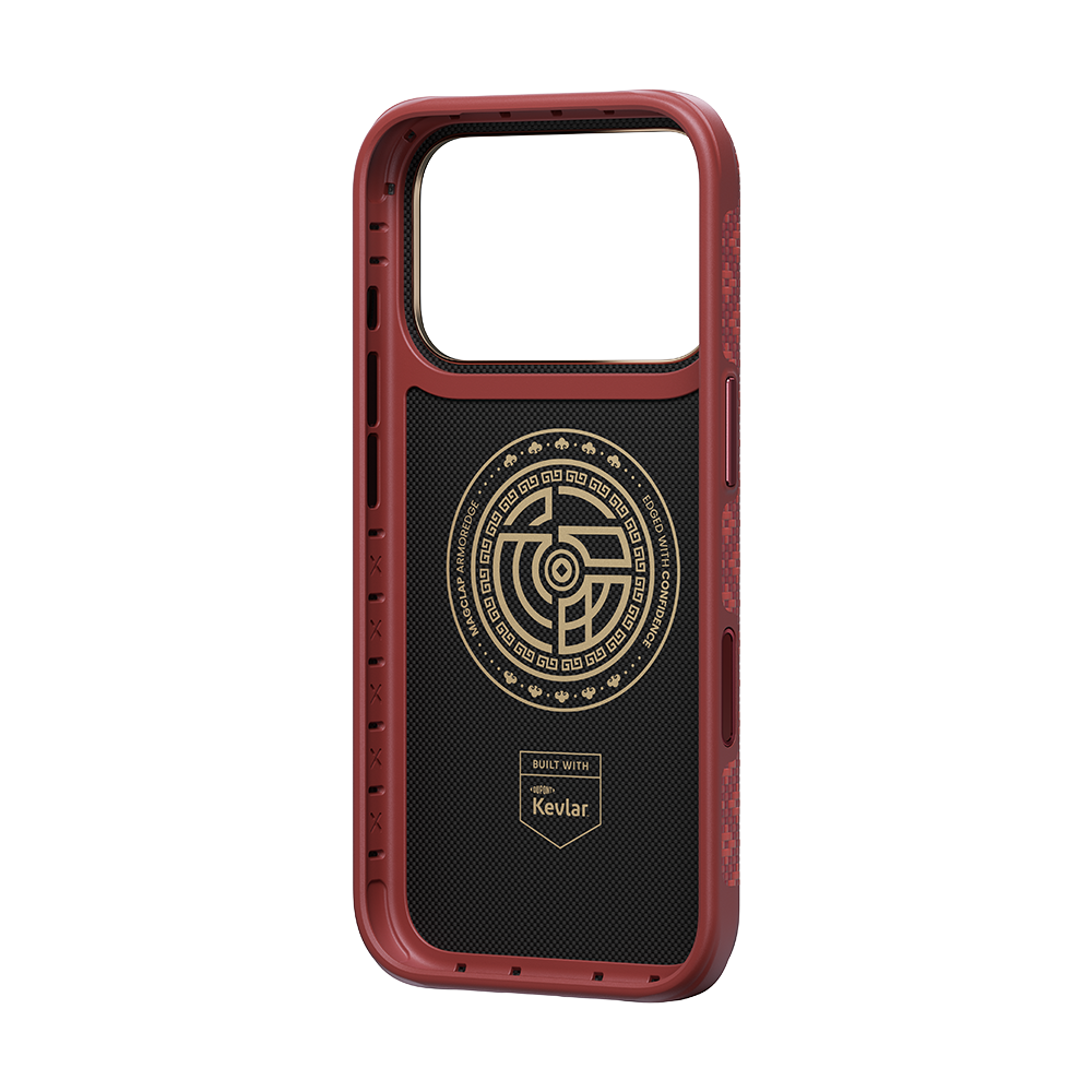ArmorEdge Case built with Kevlar® for iPhone 17 Pro Max-Savvy Red
