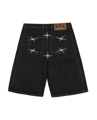 BLACK DENIM JORT