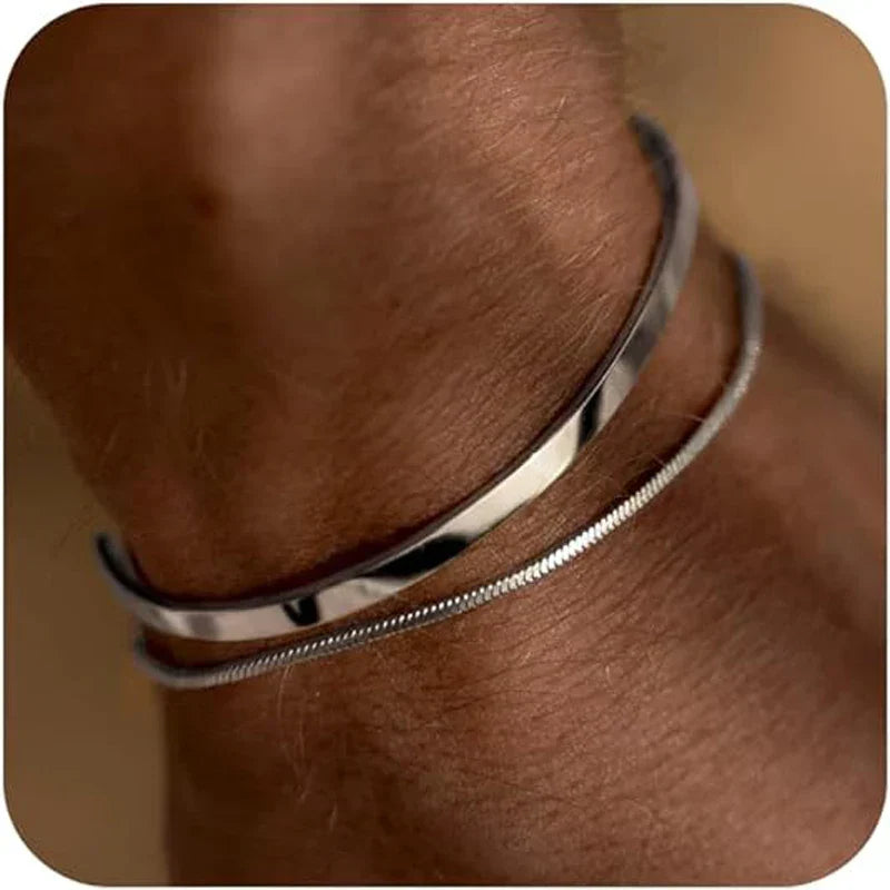 Minimalistic Silver Cuban Bracelets - ClubJerseys