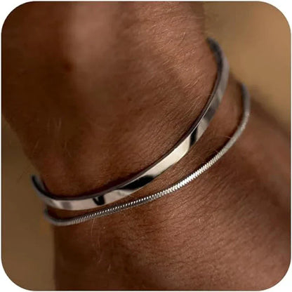 Minimalistic Silver Cuban Bracelets - ClubJerseys